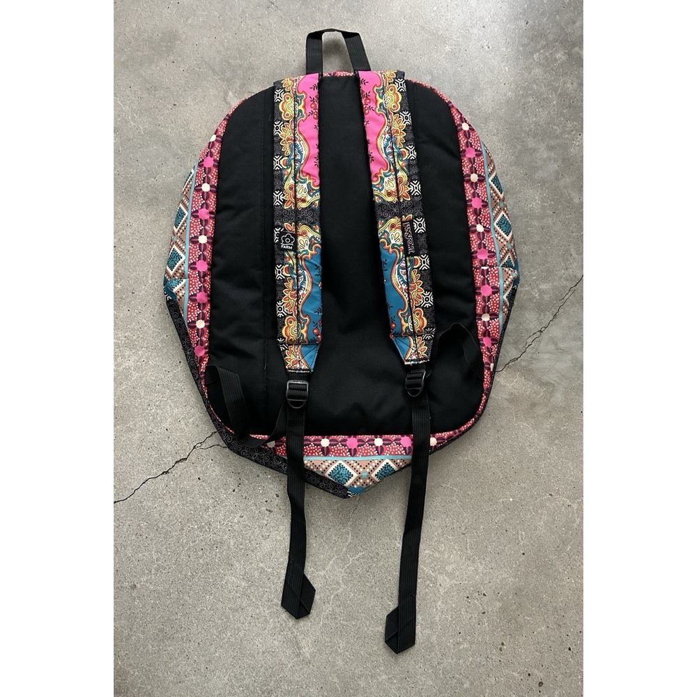 RARE JanSport x FARM Rio Porto Claro Mixed Floral Paisley Backpack‎ Bag School - Picture 5 of 8